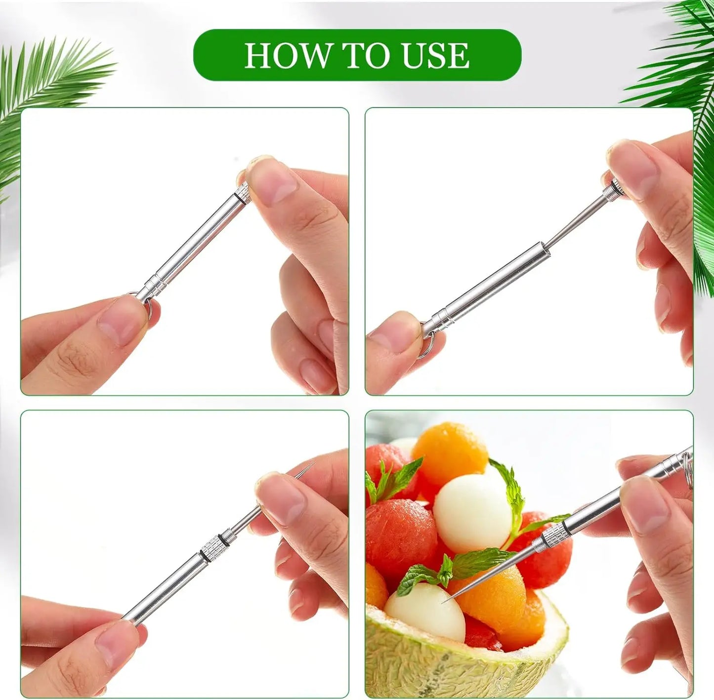 Reusable Titanium Toothpick with Waterproof Case