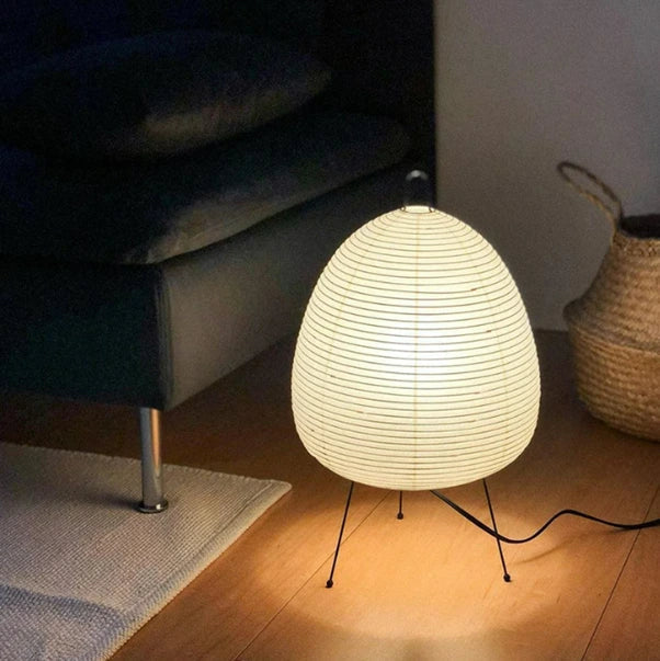 Rice Paper Table Lamp - Japanese Style - Minimalist Bedside Lamp - 30 cm - Image 2