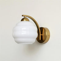 Rippled Glass Wall Sconce - Elegant Metal & Glass Wall Light - Art Deco Style