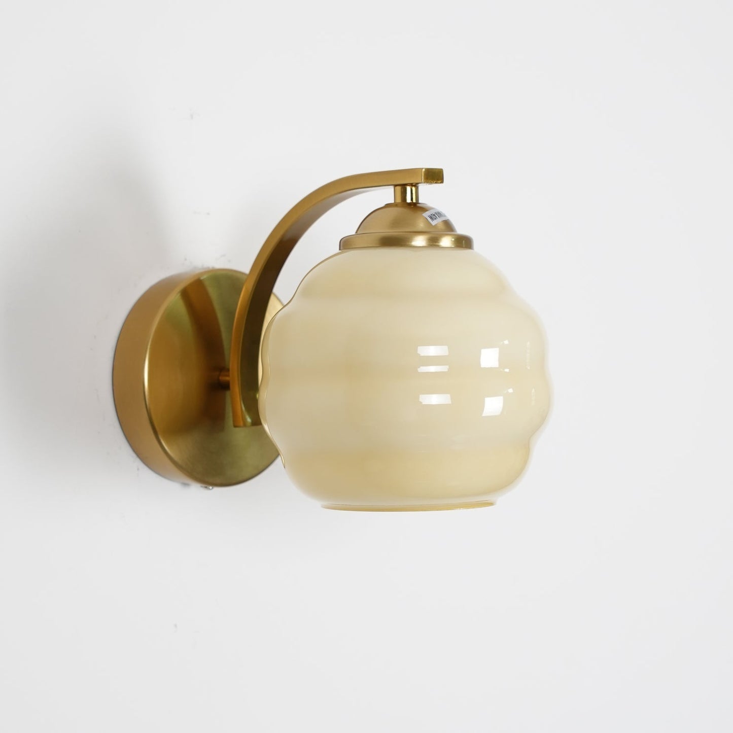 Rippled Glass Wall Sconce - Elegant Metal & Glass Wall Light - Art Deco Style - Image 9