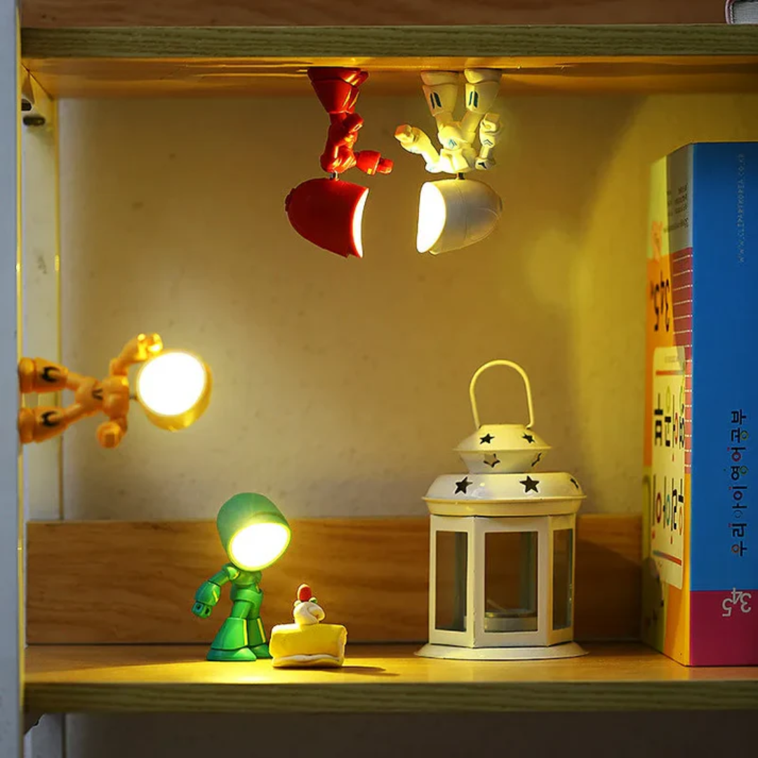 Robot Style Table Lamp - Modern LED Accent Light - Plastic Desk Lamp - Image 2