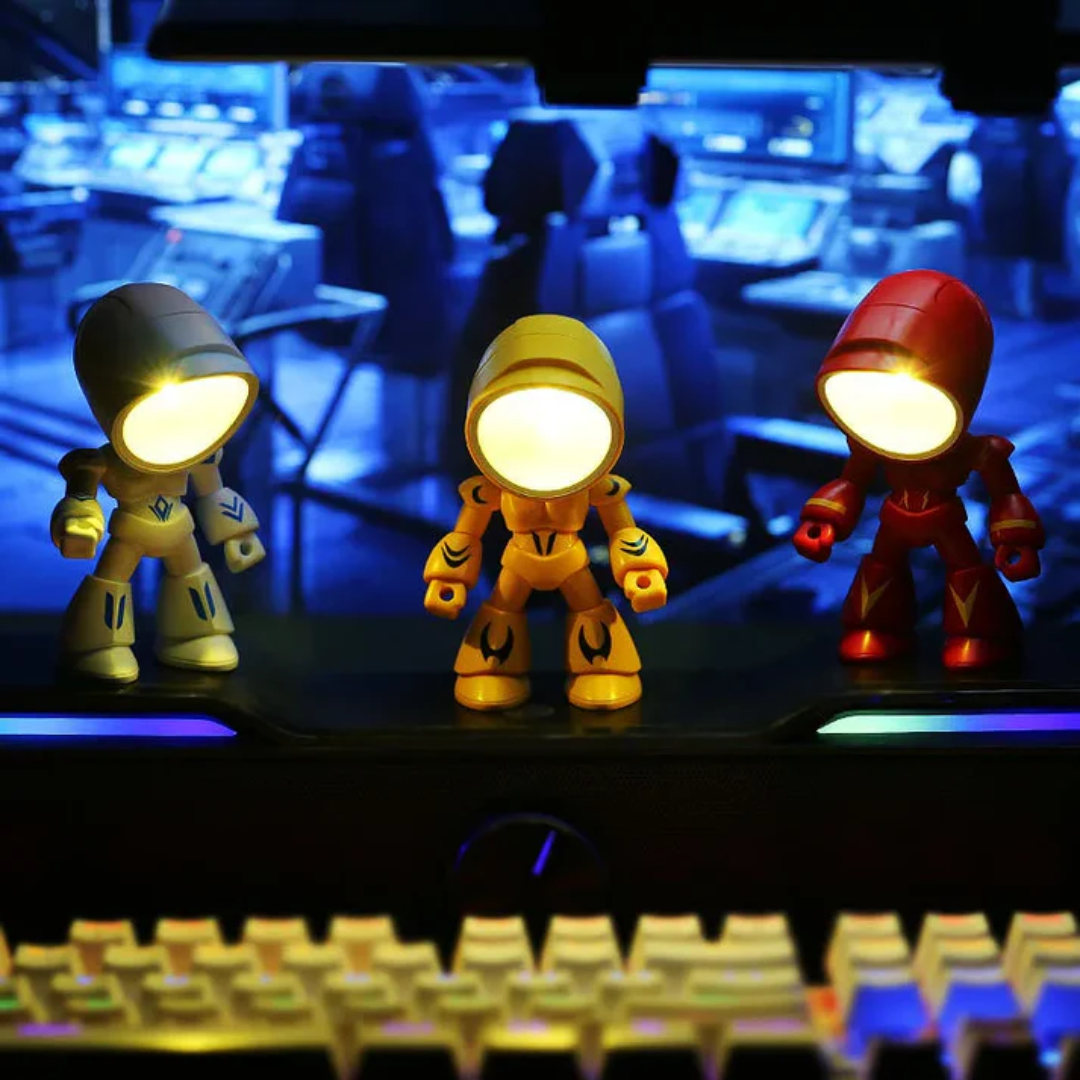 Robot Style Table Lamp - Modern LED Accent Light - Plastic Desk Lamp - Image 3