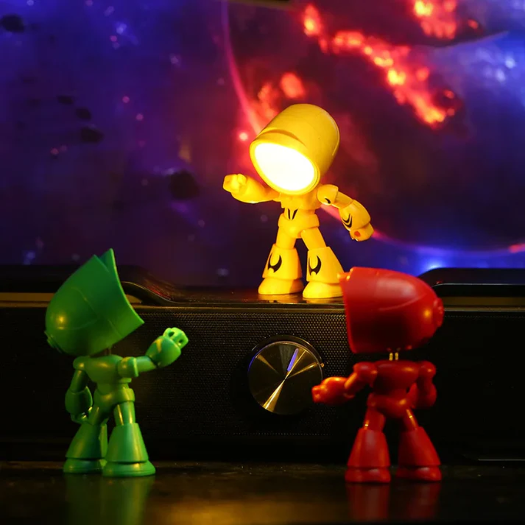 Robot Style Table Lamp - Modern LED Accent Light - Plastic Desk Lamp - Image 4