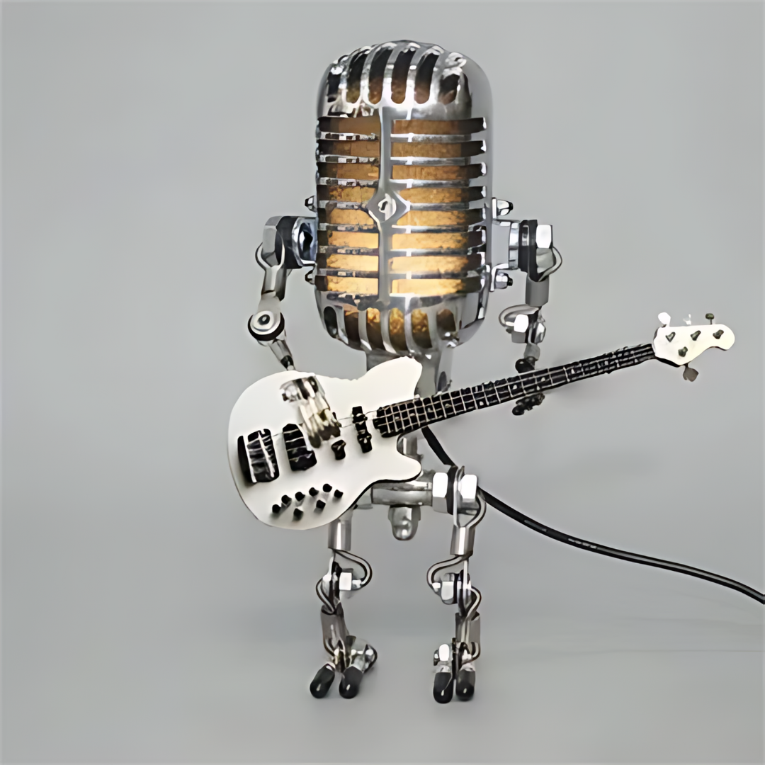 Robot Table Lamp - Metal Body - Adjustable LED Light - Unique Decorative Accent - Image 2