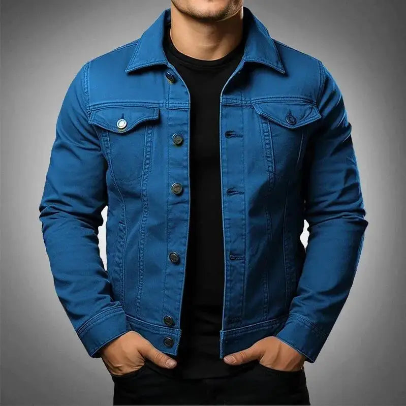 Robust and Timeless Men's 100% Cotton Denim Jacket