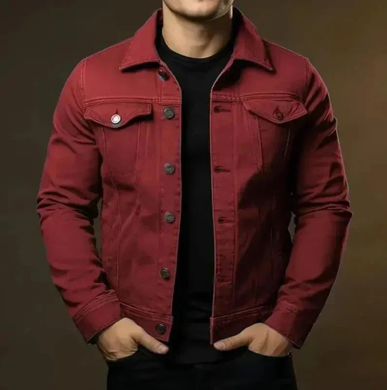 Robust and Timeless Men's 100% Cotton Denim Jacket