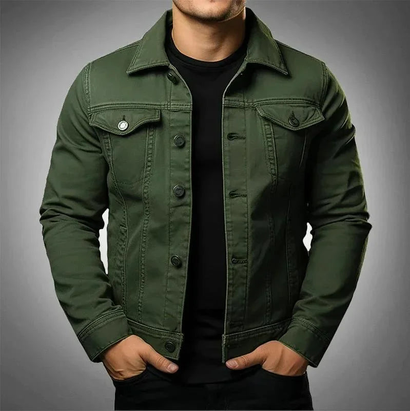 Robust and Timeless Men's 100% Cotton Denim Jacket