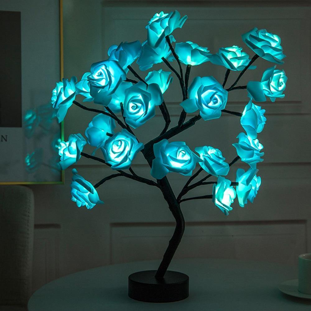 Rose Tree Lamp - LED Table Lamp - Decorative Artificial Tree - Warm White - Image 6