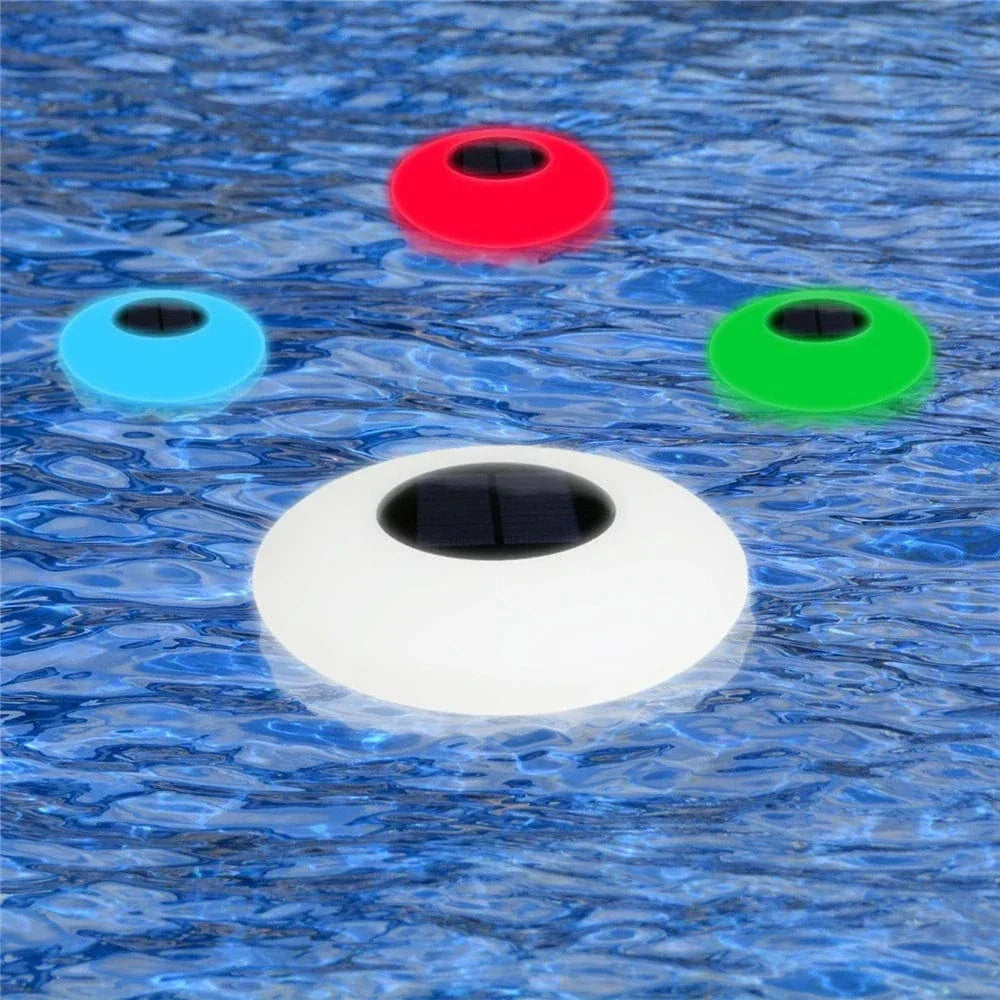 Round Glass Solar LED Floating Light - Modern Outdoor Lamp - Image 3