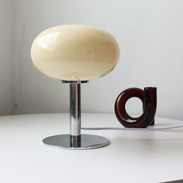 Round Glass Table Lamp - Stylish Bedside Light - Modern Desk Lamp - Image 2