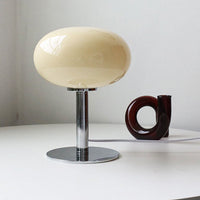 Round Glass Table Lamp - Stylish Bedside Light - Modern Desk Lamp