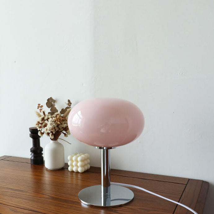 Round Glass Table Lamp - Stylish Bedside Light - Modern Desk Lamp - Image 3