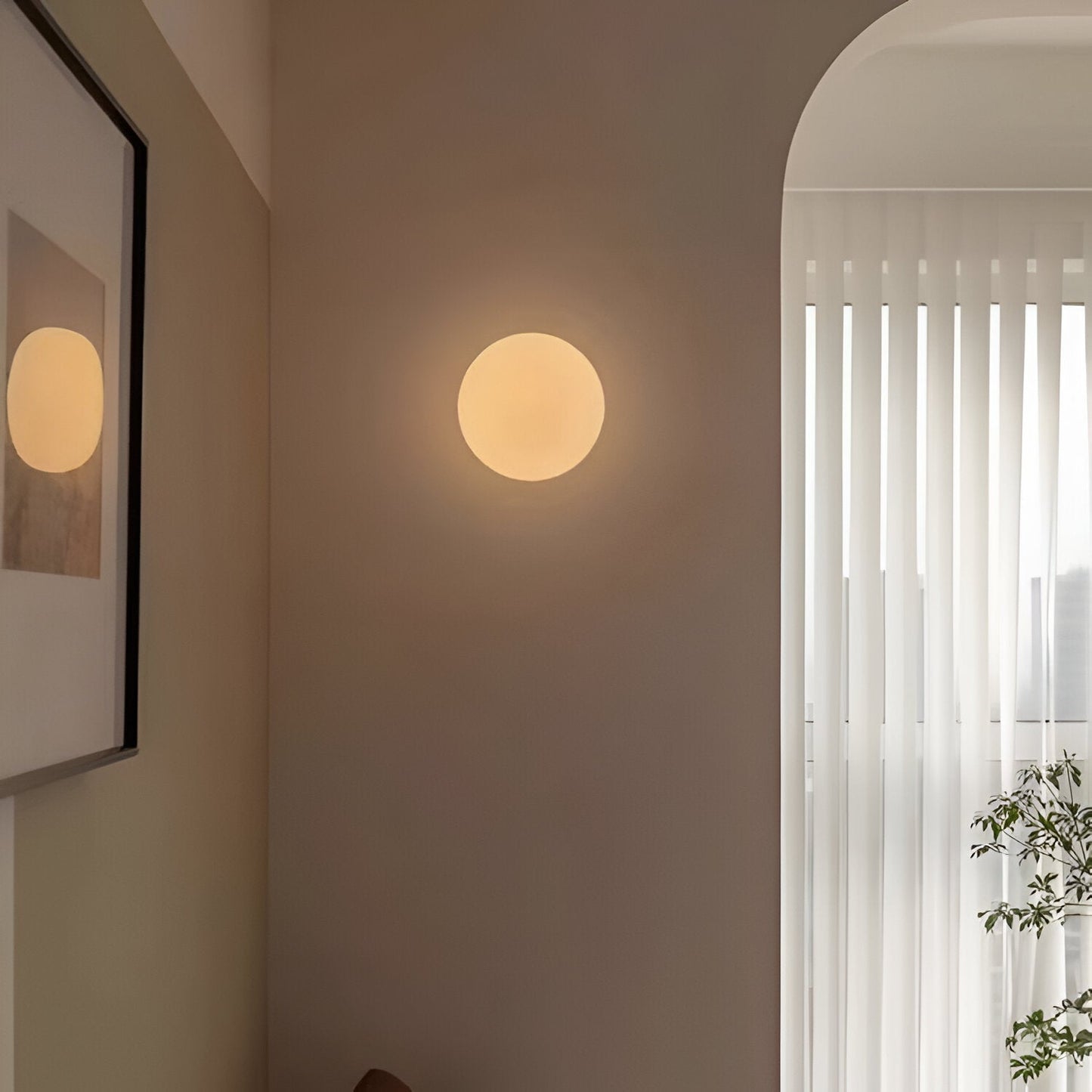 Round Glass Wall Sconce - Modern Style - Minimalist Lighting - Image 3