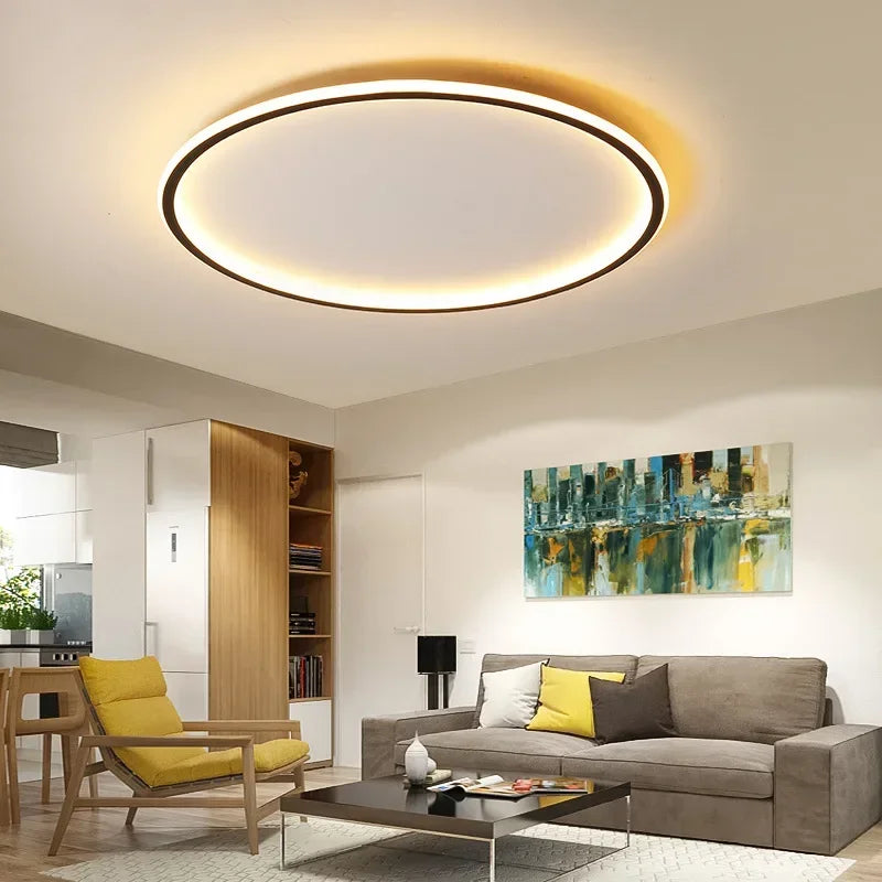Round LED Ceiling Lamp - Modern Style - Aluminium and Wrought Iron - Image 4