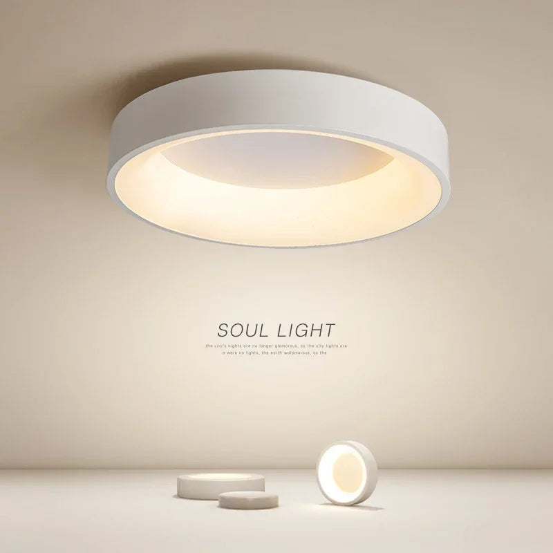 Round LED Ceiling Light - Modern Style - Acrylic and Iron Plafondlamp - Image 2