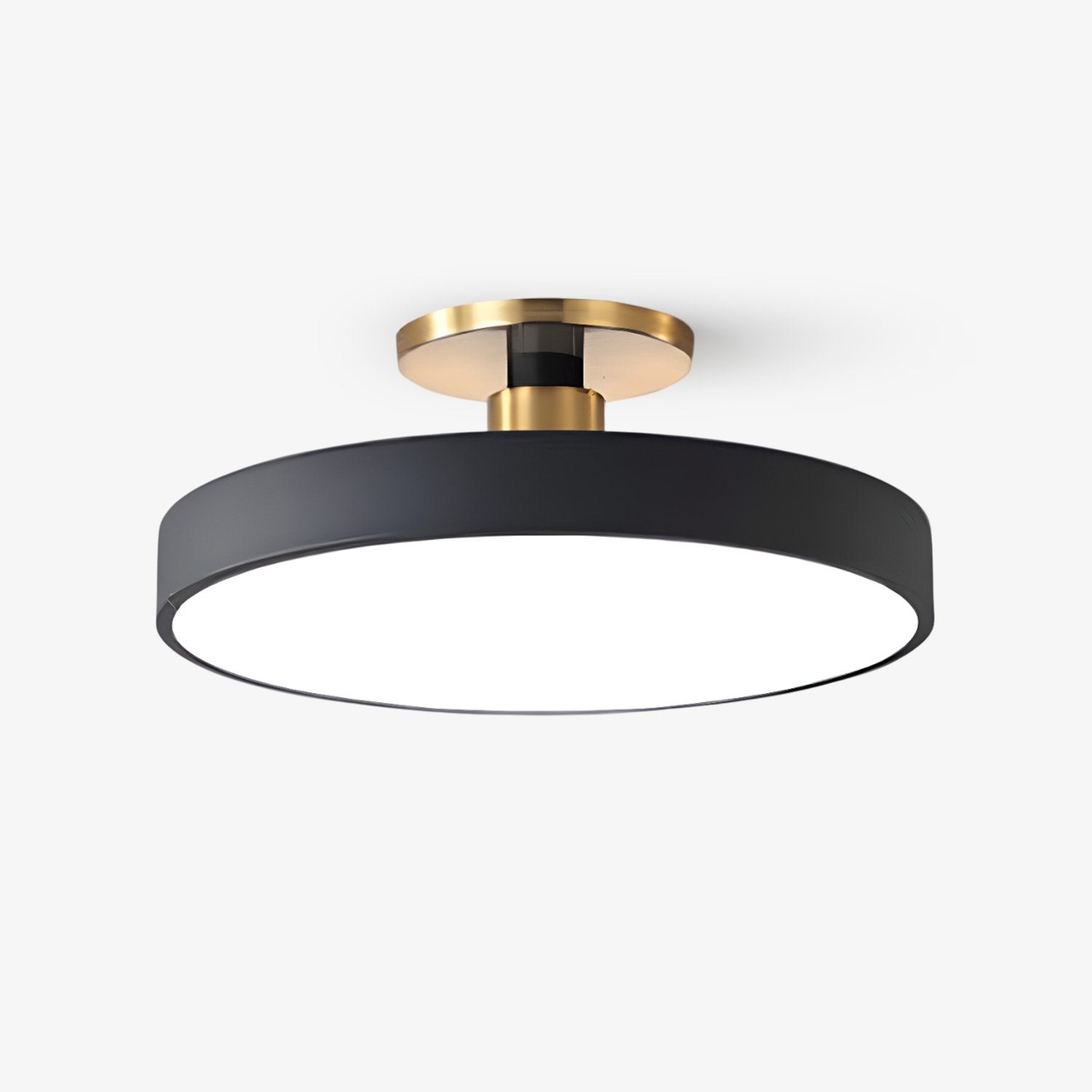 Round LED Flush Mount Ceiling Light - Modern Iron & Acrylic - Stylish Home Lighting - Image 1