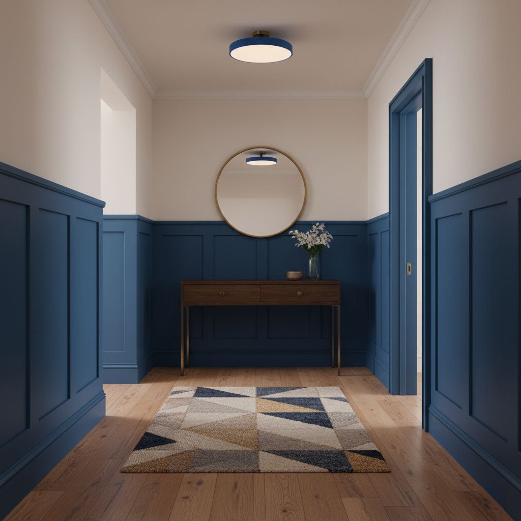 Round LED Flush Mount Ceiling Light - Modern Iron & Acrylic - Stylish Home Lighting - Image 5