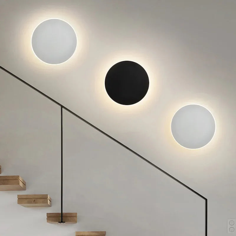 Round LED Wall Sconce - Nordic Style - Modern PVC Wall Lamp - Image 4