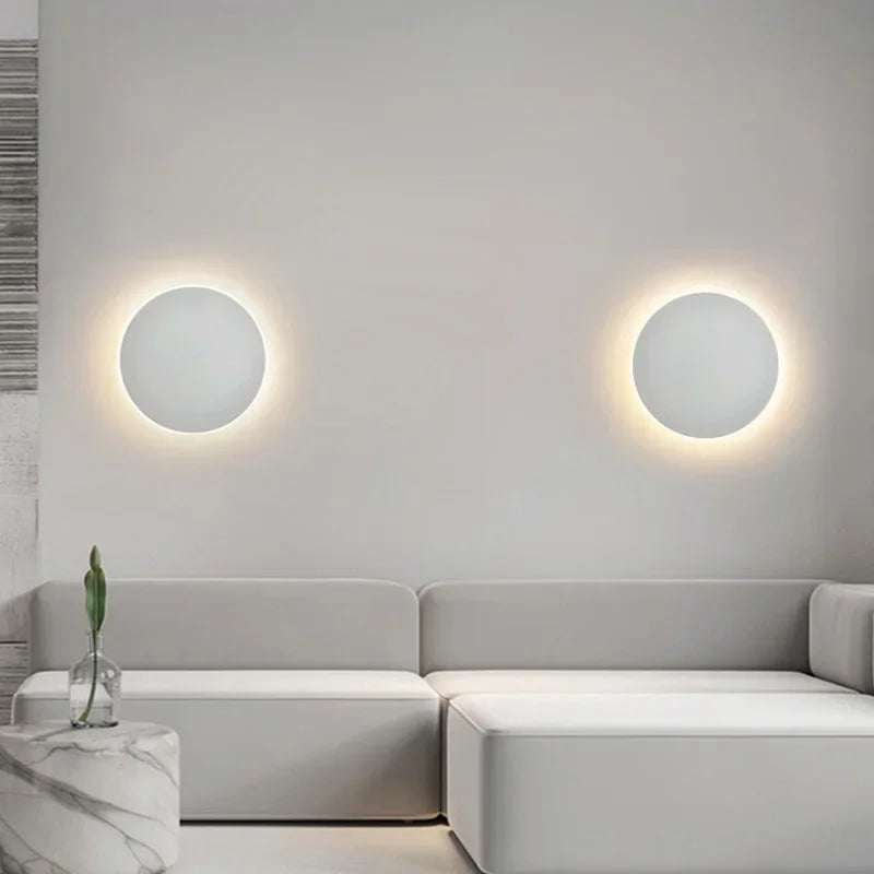 Round LED Wall Sconce - Nordic Style - Modern PVC Wall Lamp - Image 5