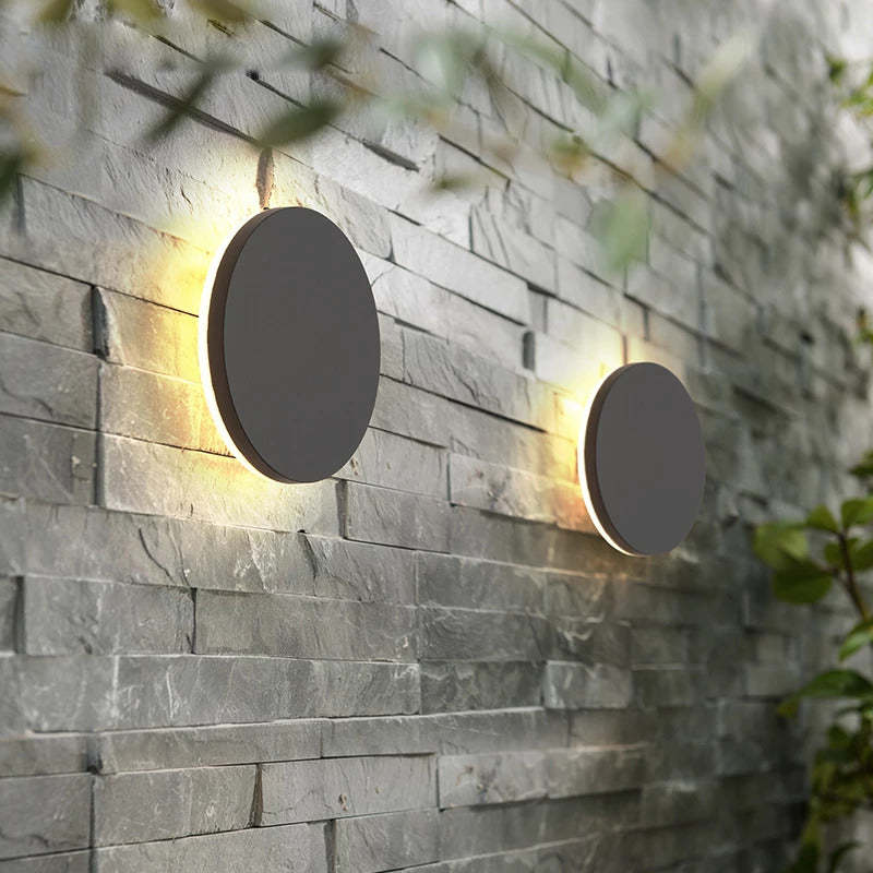 Round LED Wall Sconce - Stainless Steel - Modern Outdoor Wall Light - Image 3