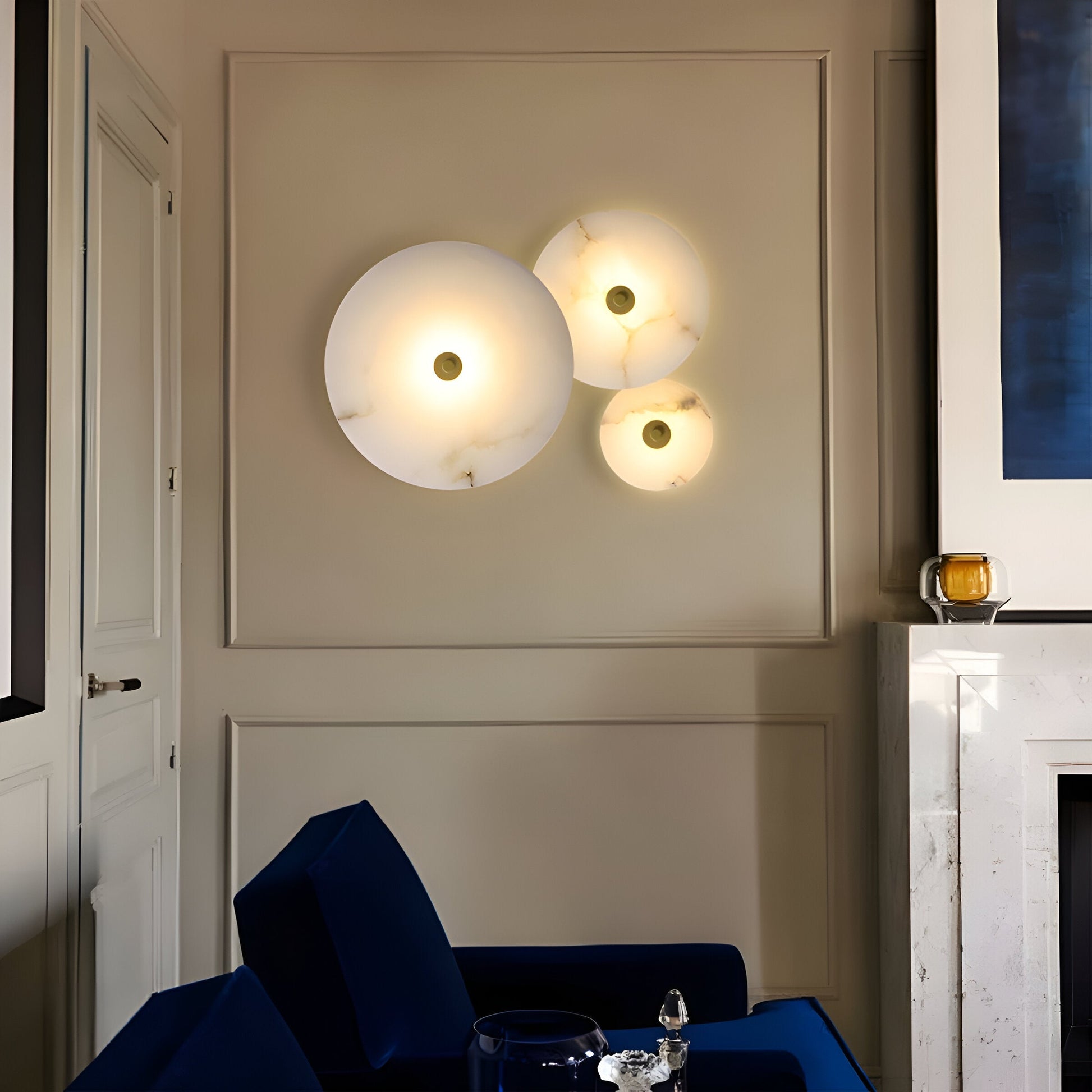 Round Marble LED Wall Light - Modern - Elegant Lighting Fixture - Image 2