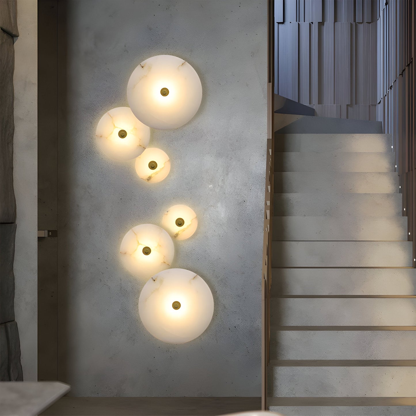 Round Marble LED Wall Light - Modern - Elegant Lighting Fixture - Image 4