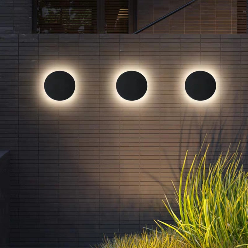 Round Outdoor Wall Light - Modern LED Fixture - Waterproof Stylish Design - Image 3