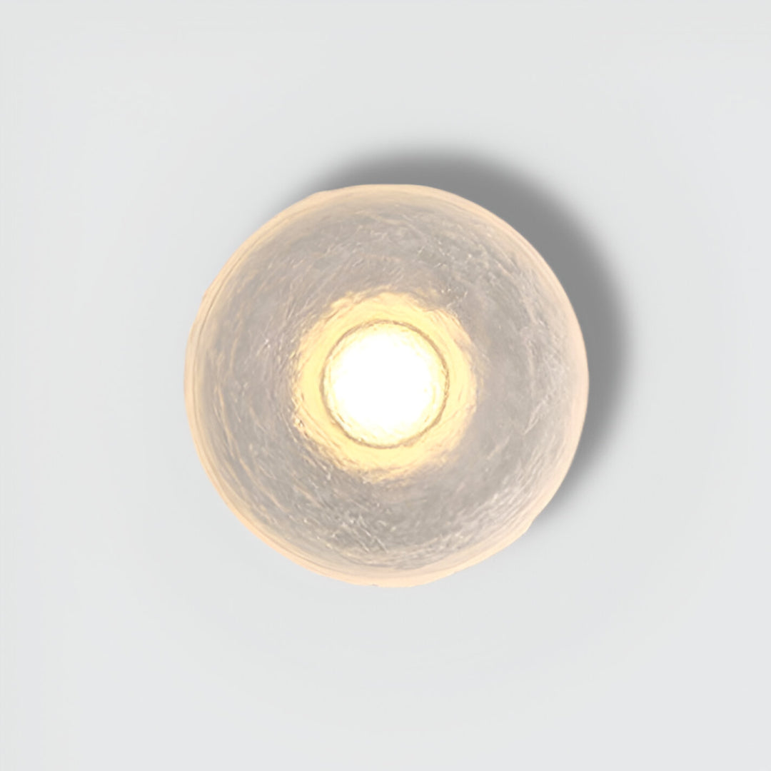 Round Resin Wall Sconce - Modern Minimalist LED Wall Lamp - Elegant Lighting Fixture - Image 1