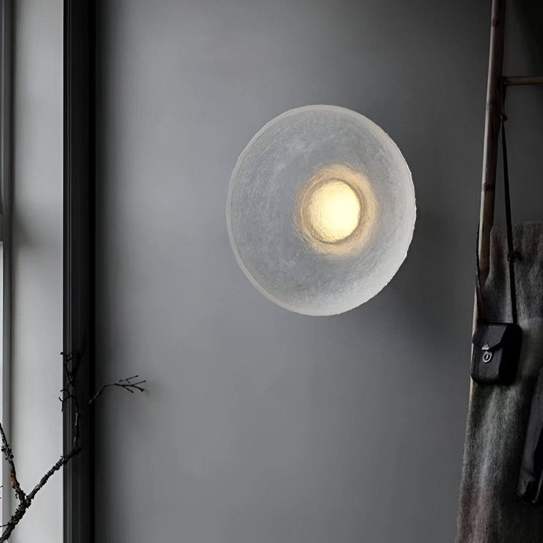 Round Resin Wall Sconce - Modern Minimalist LED Wall Lamp - Elegant Lighting Fixture - Image 4