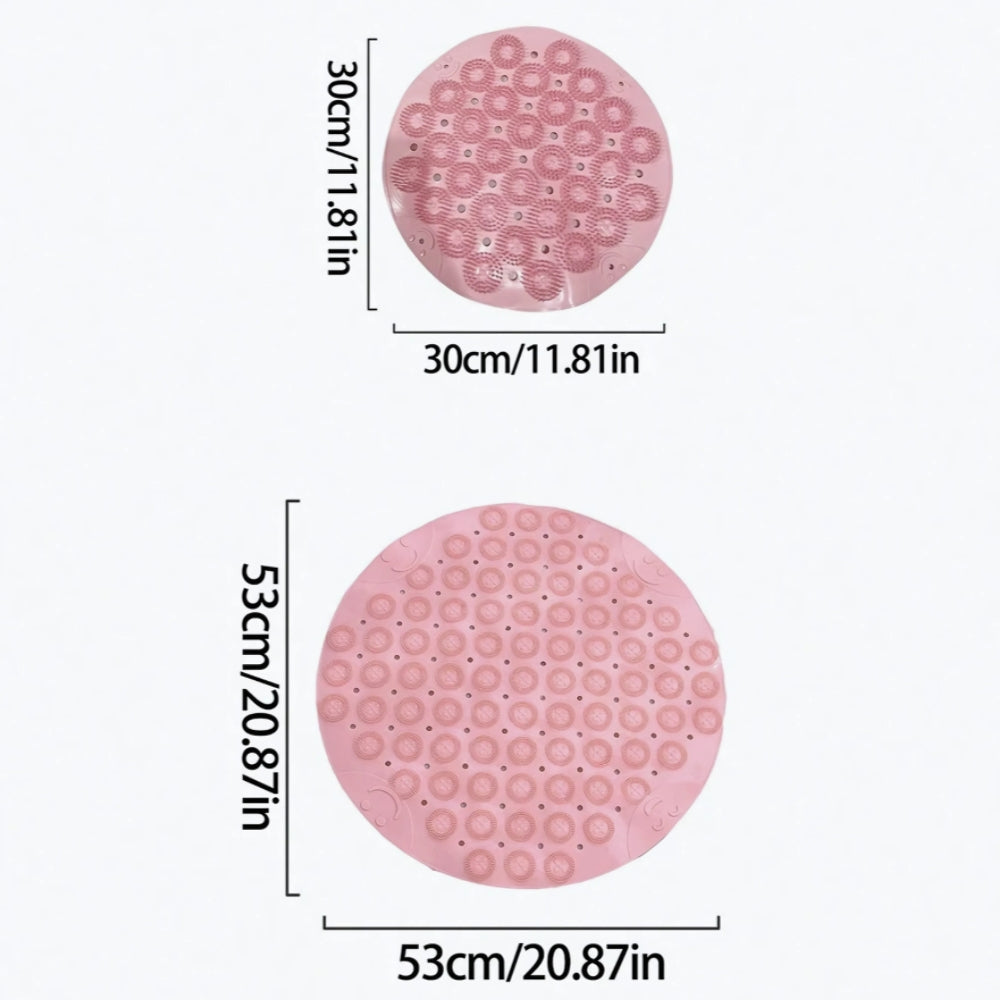 Round Shower Mat - Non-Slip Textured Surface - Stylish Bathroom Accessory - Image 5