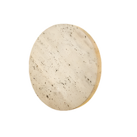 Round Travertine Wall Sconce - Minimalist LED Wall Light Fixture