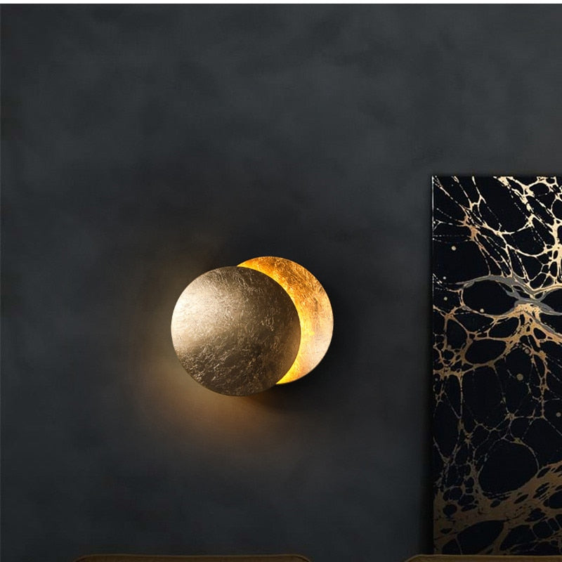 Round Wall Lamp - Modern Metallic Wall Light - Iron Sconce - Image 3
