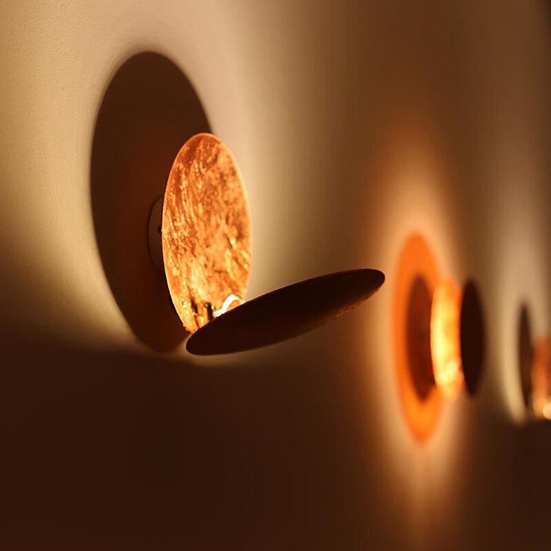 Round Wall Lamp - Modern Metallic Wall Light - Iron Sconce - Image 4