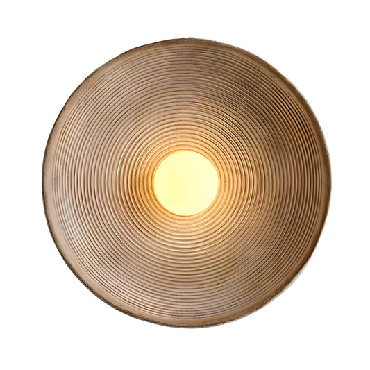 Round Wall Sconce - Retro Style - Resin Ceramic-style - LED Lighting - Image 1