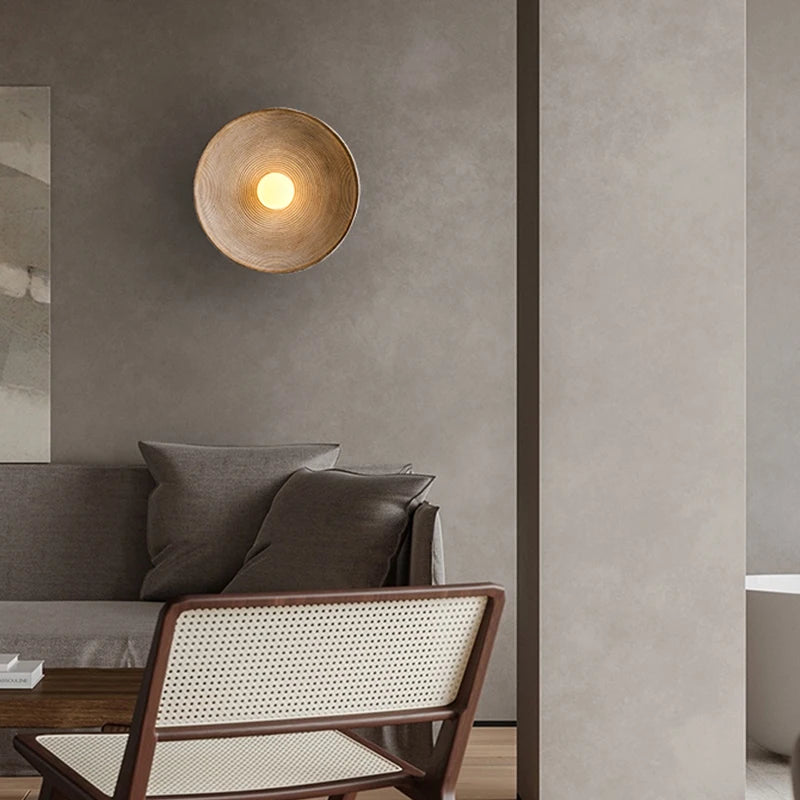 Round Wall Sconce - Retro Style - Resin Ceramic-style - LED Lighting - Image 5