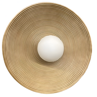 Round Wall Sconce - Retro Style - Resin Ceramic-style - LED Lighting