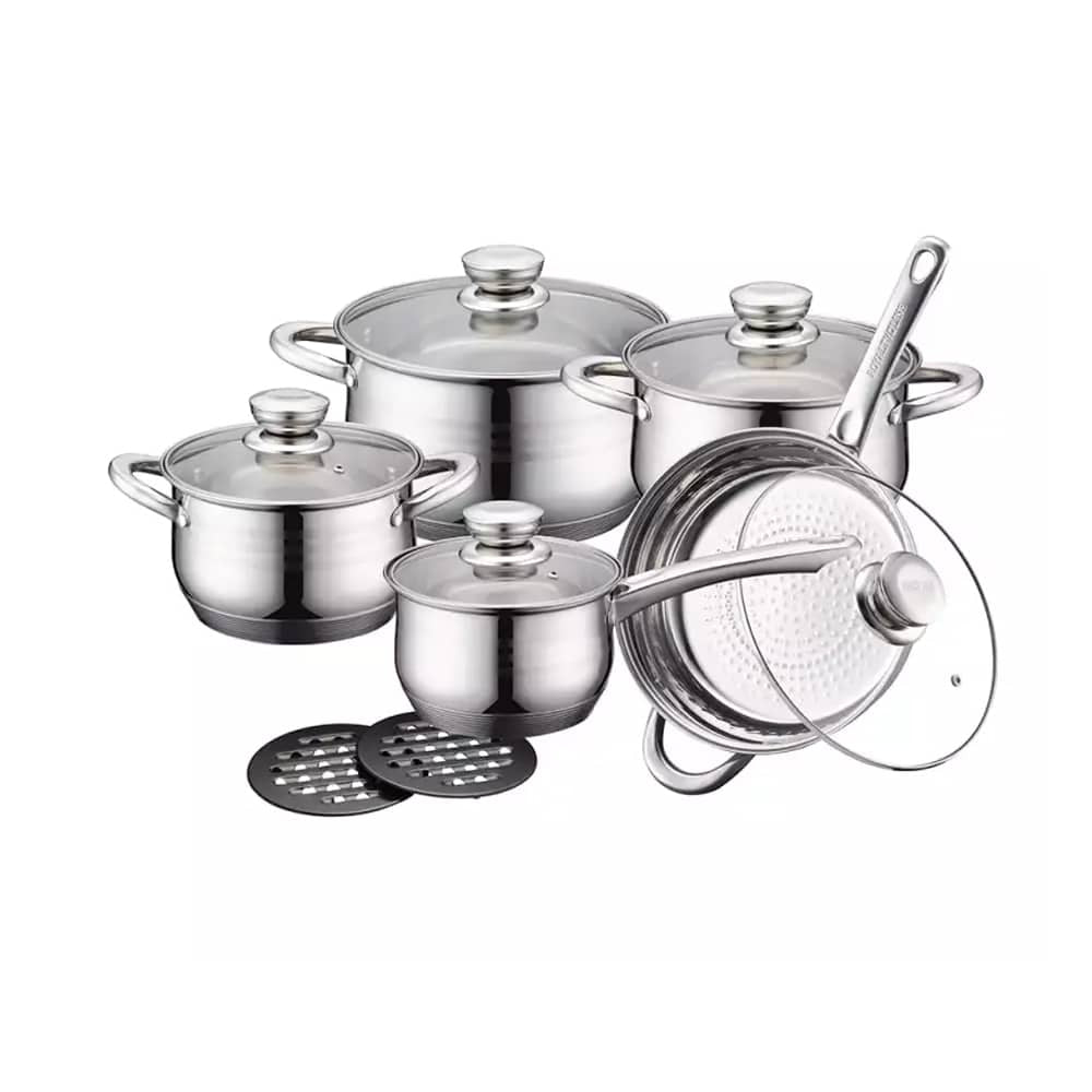 Royalty Line Stainless Steel Cookware Set (12 Pieces)