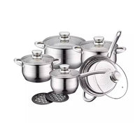 Royalty Line Stainless Steel Cookware Set (12 Pieces)