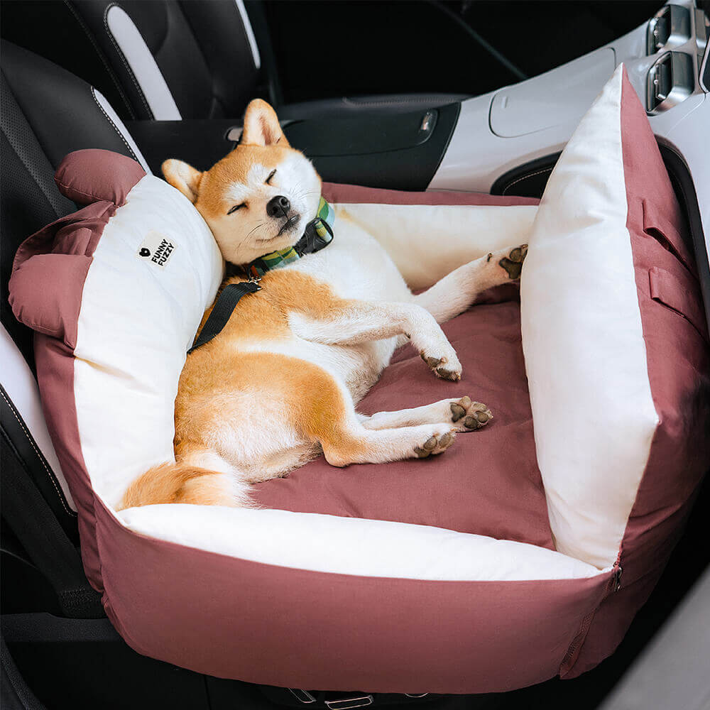 Safe Dog Car Seat with Protective Cushions