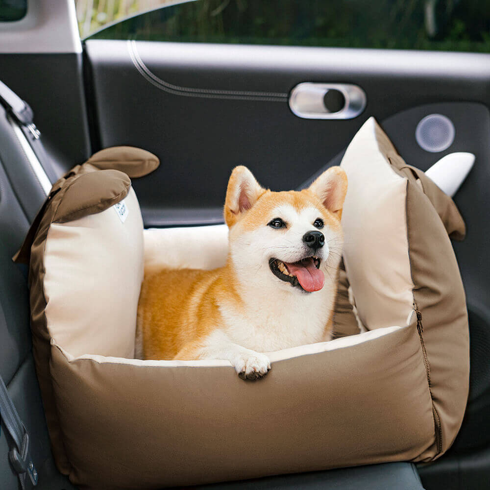 Safe Dog Car Seat with Protective Cushions