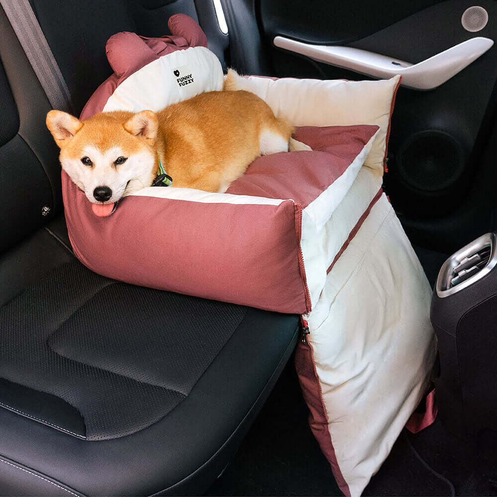 Safe Dog Car Seat with Protective Cushions