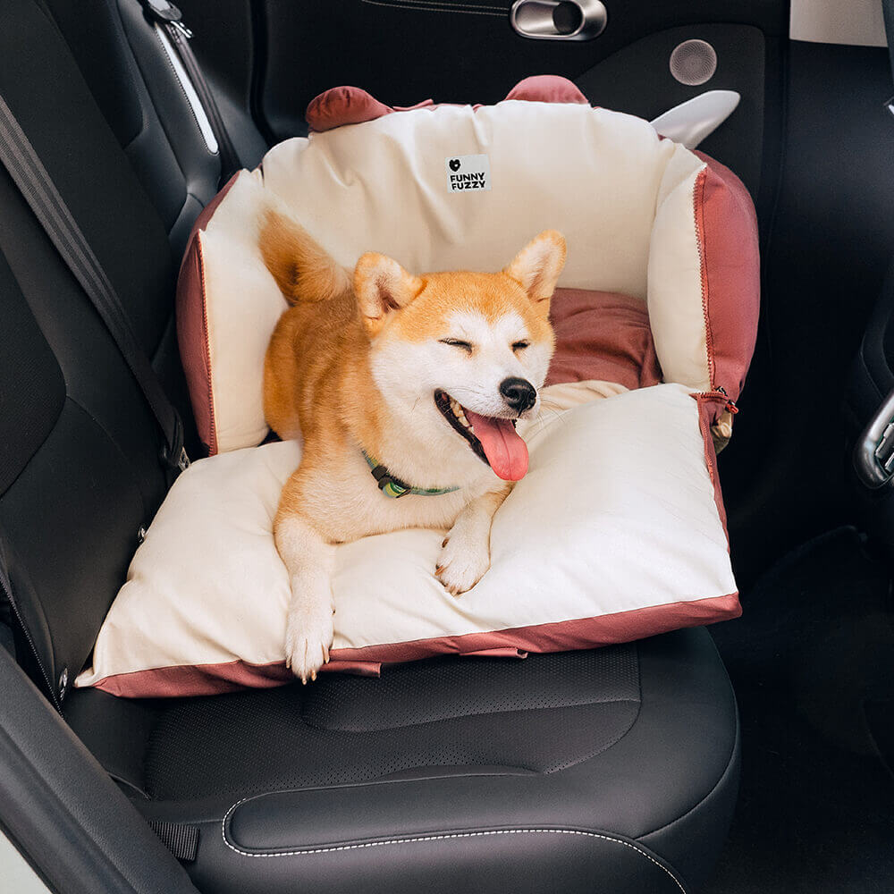Safe Dog Car Seat with Protective Cushions