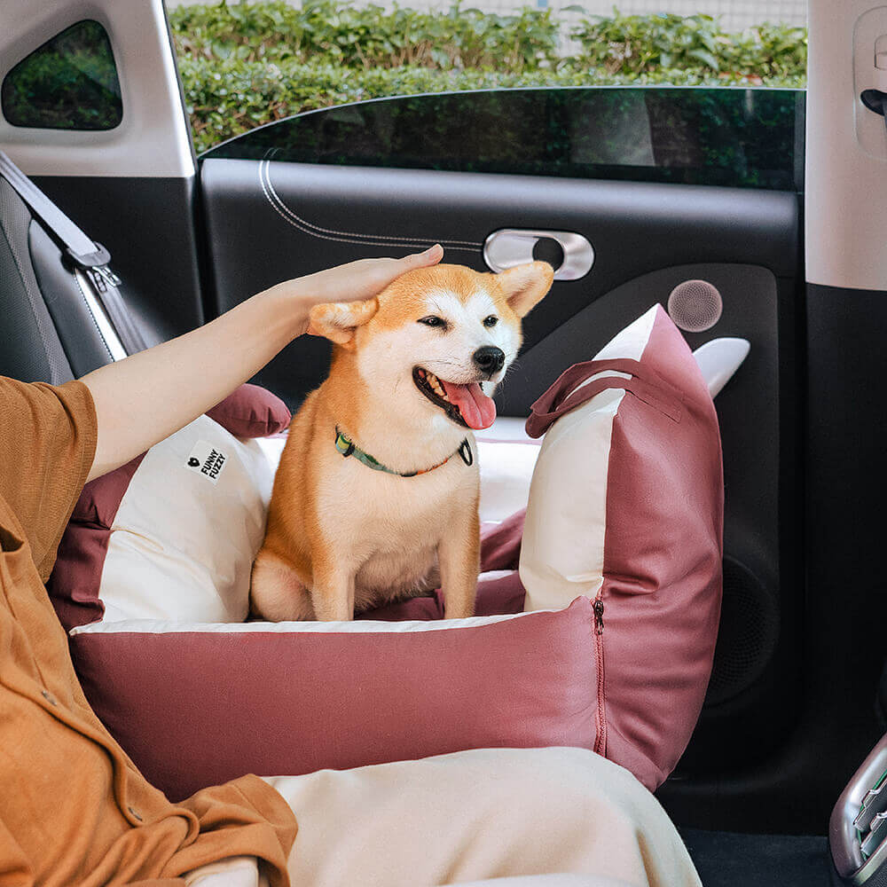 Safe Dog Car Seat with Protective Cushions