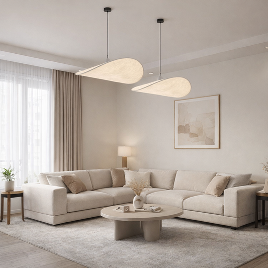 Scandinavian Style White Pendant Light - Modern Hanging Fixture - Minimalist Design - Image 1