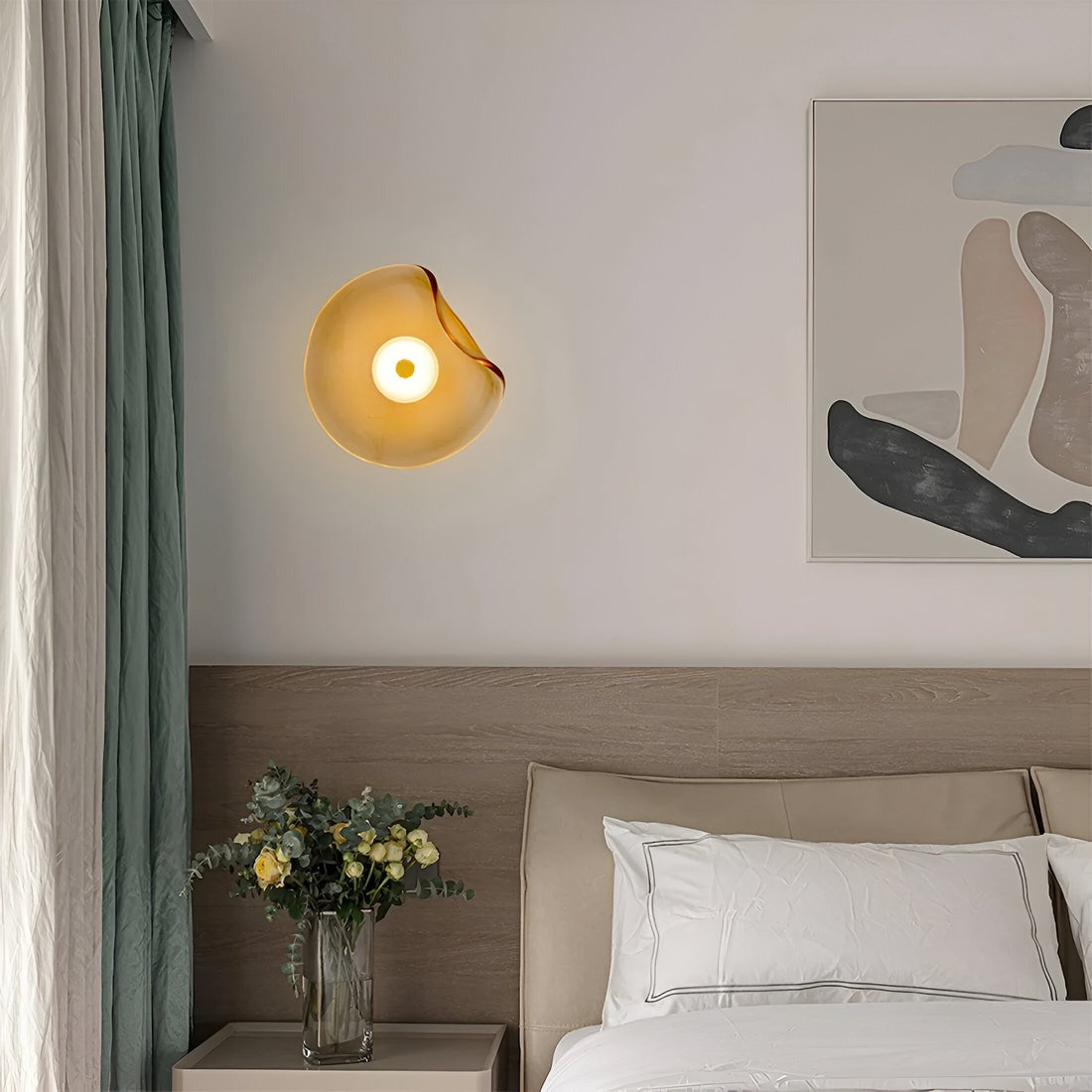 Sculptural Glass Wall Lamp - Modern LED Wall Light - Stylish Interior Lighting - Image 3