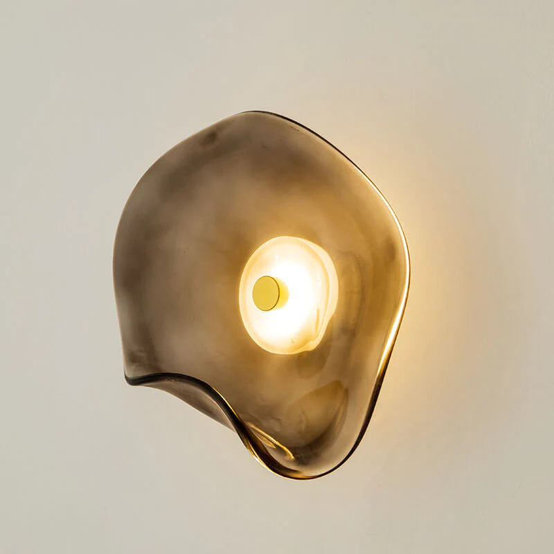 Sculptural Glass Wall Lamp - Modern LED Wall Light - Stylish Interior Lighting - Image 4