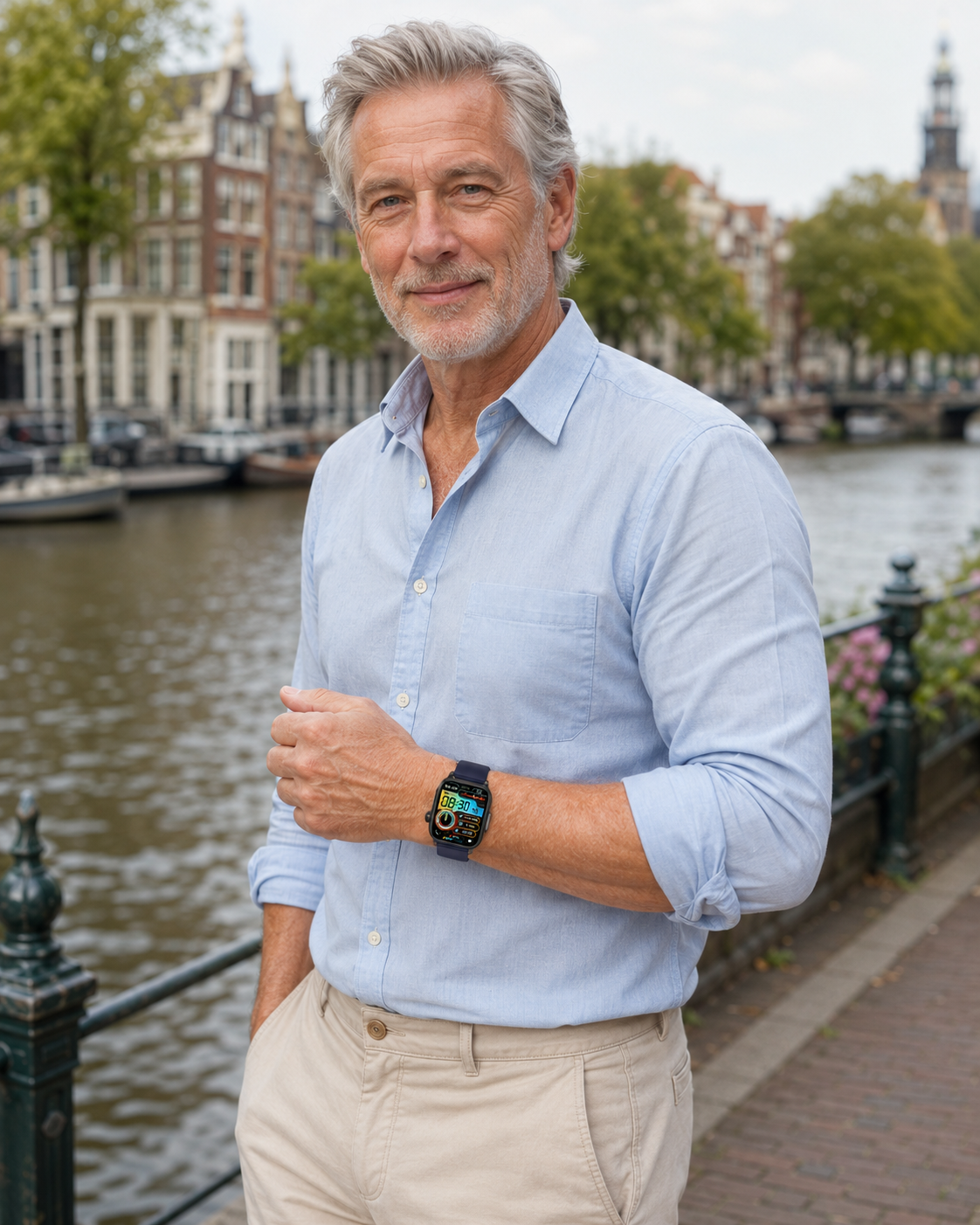Seniors' Smartwatch with Health Monitoring and GPS