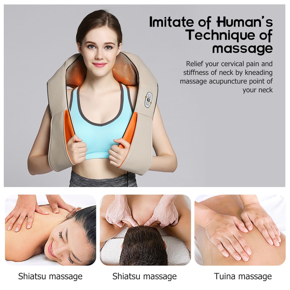 Shiatsu Massage Pillow with Heat for Neck, Shoulder & Back (V2)