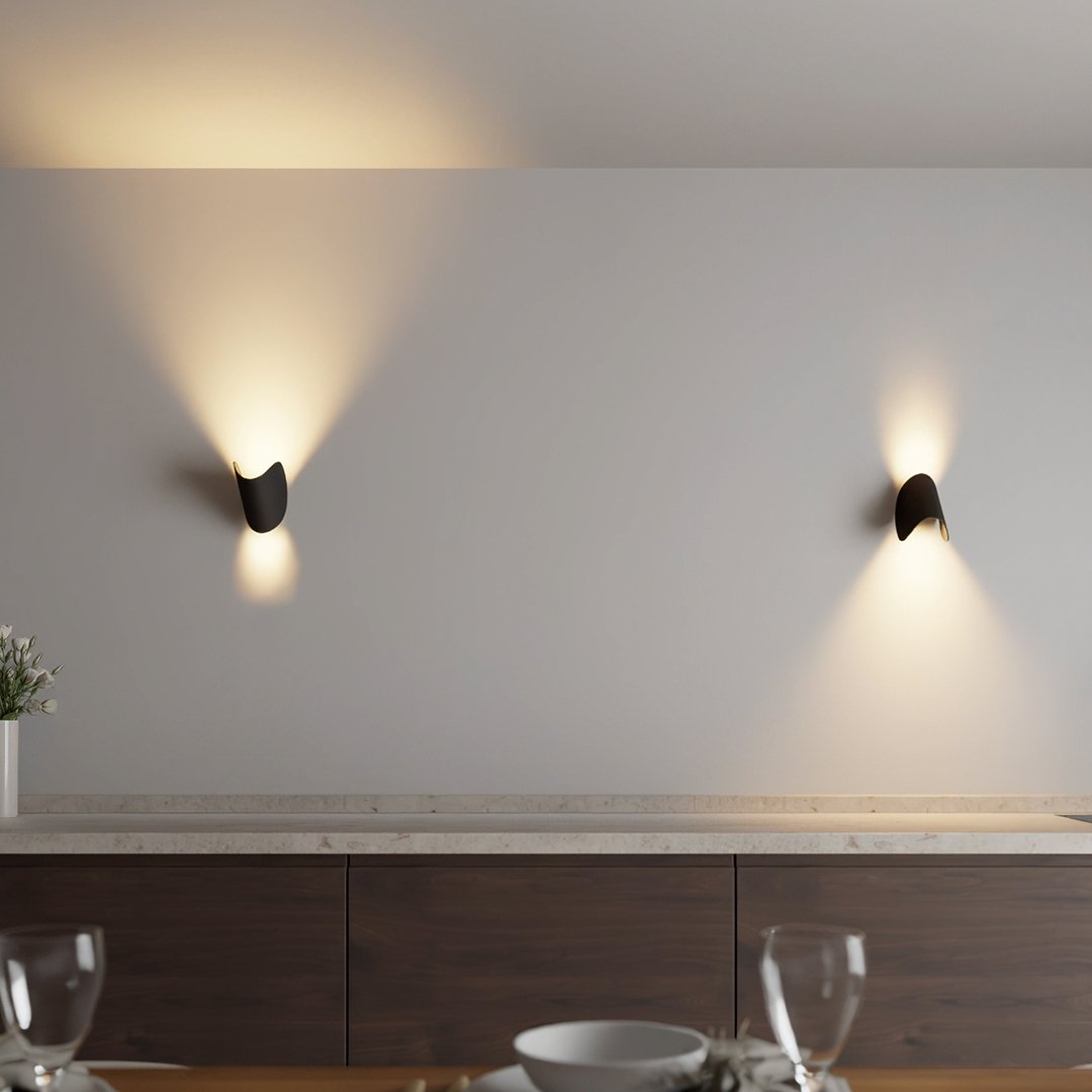 Sleek Aluminium Wall Light - Modern Up Down Lighting - Indoor & Outdoor - Image 3