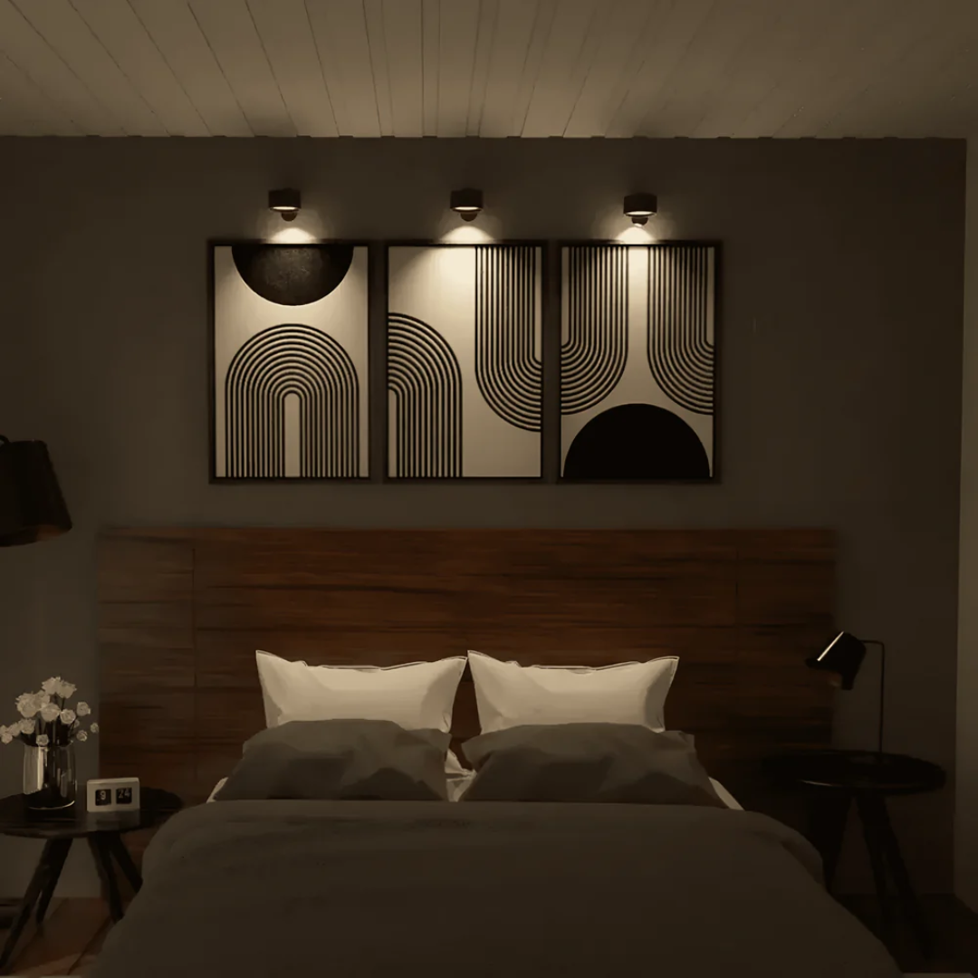 Sleek Wall Light Fixture - Modern Style - Battery Powered LED Accent Lighting - Image 2